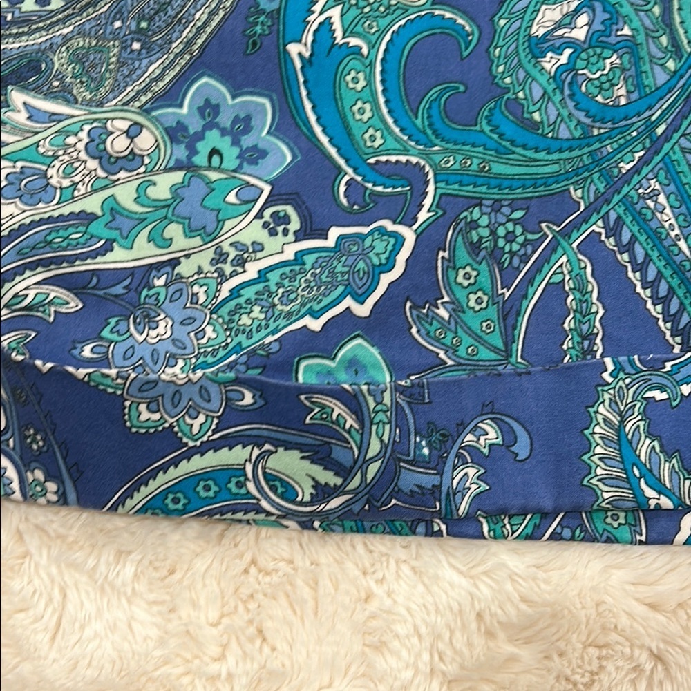 Vintage Ralph Lauren High Waist Blue Paisley Shorts - Picture 4 of 8